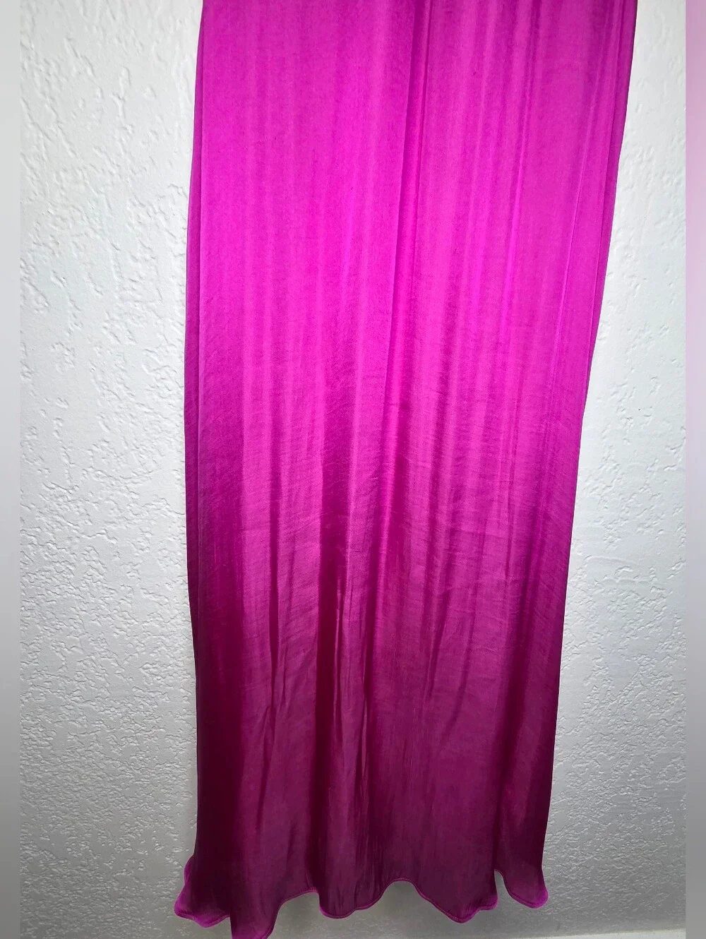 Banana Republic Sleeveless Ruffle Halter Maxi Dress, Fuchsia Pink Size 0 Magenta